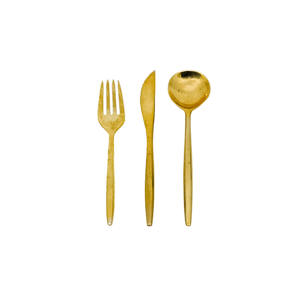 Brass Cutlery Set of 3