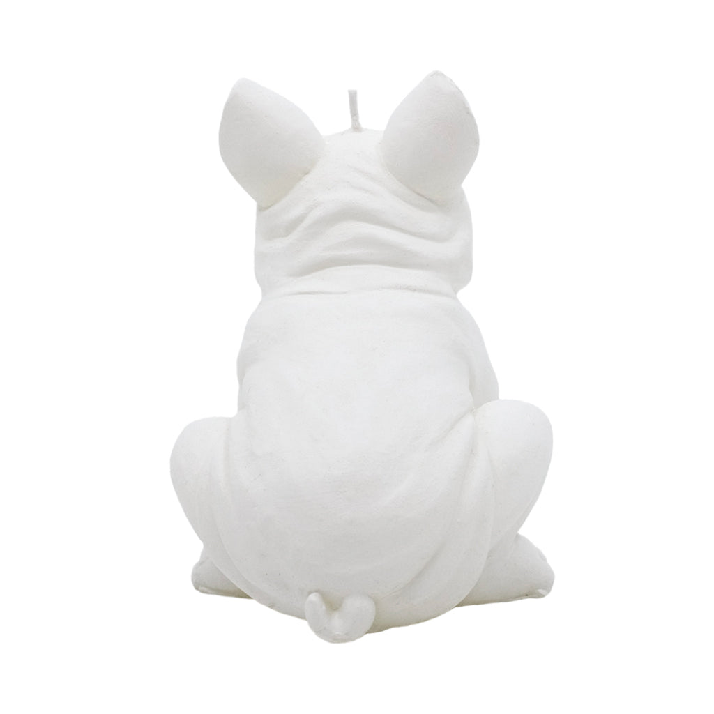 White French Bulldog Dog Candle