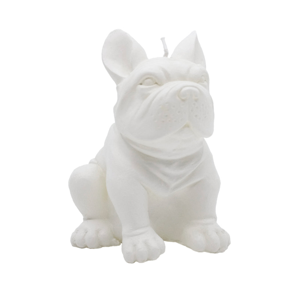 White French Bulldog Dog Candle