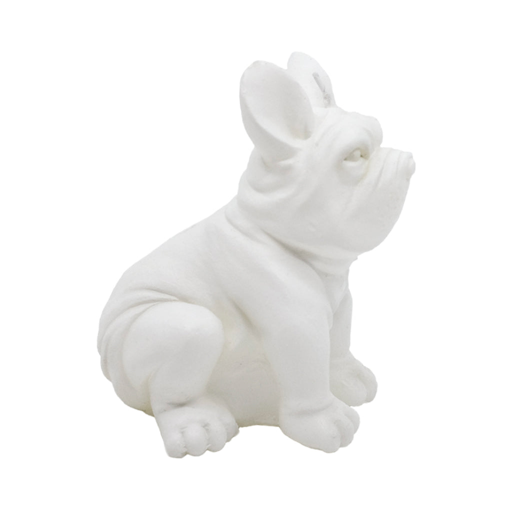 White French Bulldog Dog Candle