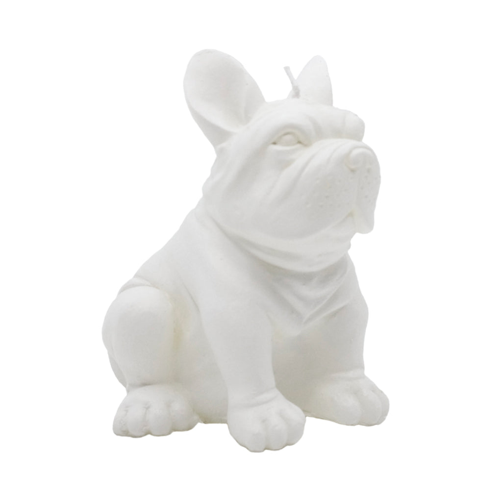 White French Bulldog Dog Candle