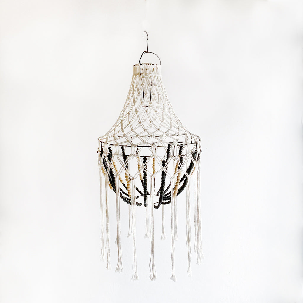 Macrame Beaded Chandelier