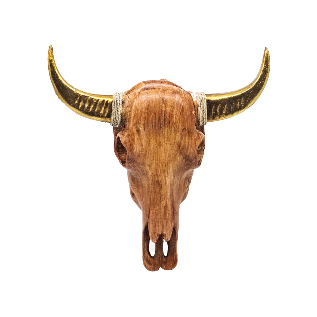 Decorative Bull Skull on Stand