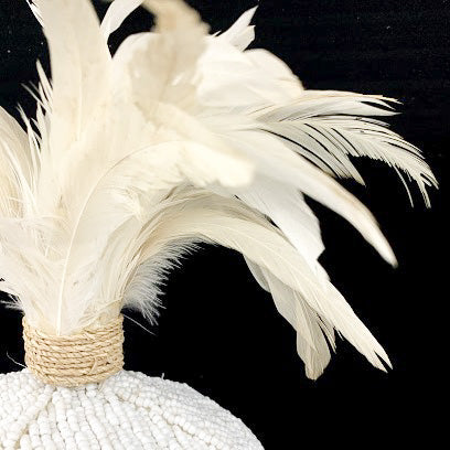 Glamorous Beaded Headdress with Feathers