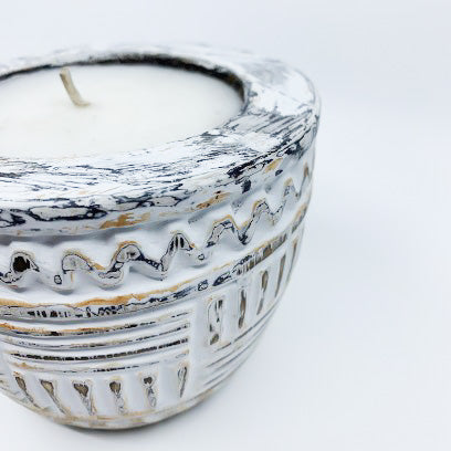 Reusable Wooden Tribal Candle