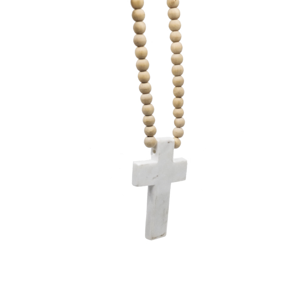 Marble cross deals necklace