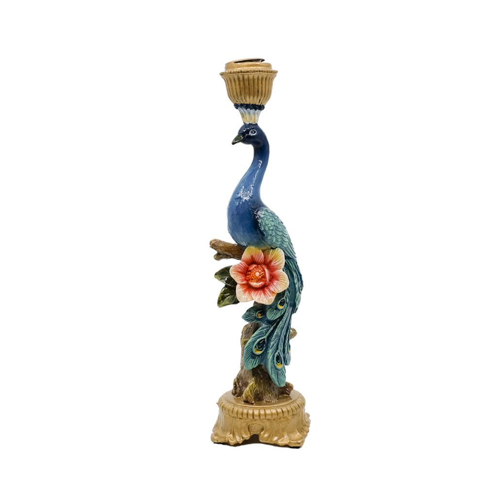 Multi-colored Peacock Candle holder